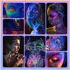 Holographic Chunky Glitter Glow in The Dark Glitter 8 Colors with Glue Set 2, Body Glitter Glow Glitter for Women Face Body Nail Hair Makeup at The Concert/Festival/Rave Party