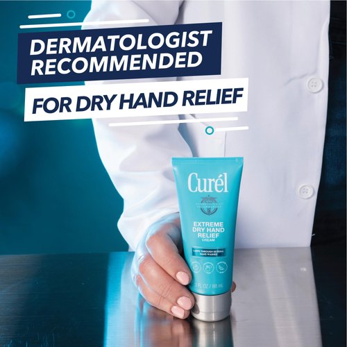 Curel Extreme Dry Hand Cream, Travel Size Lotion for Dryness Relief, Easily Absorbed Hand Cream for Long-Lasting Relief after Washing Hands, with Eucalyptus Extract, 3 Fl Oz (Pack of 3)