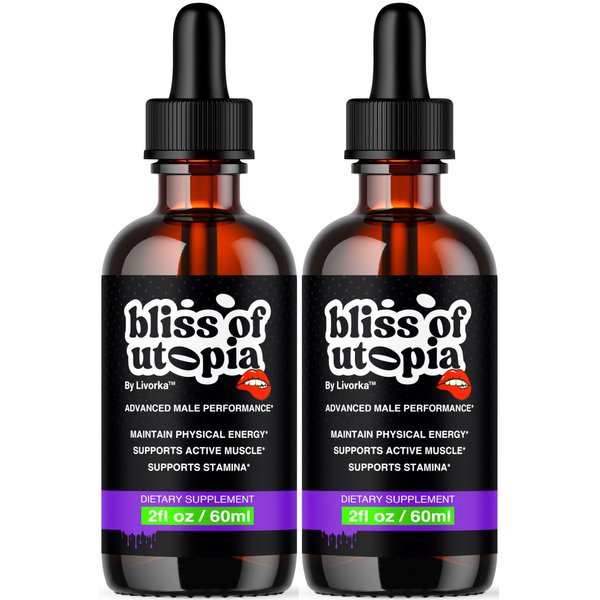 (2 Pack) Bliss of Utopia Drops - Official Bliss of Utopia Liquid Formula All Natural - Maximum Strength, BlissofUtopia Original Premium Support Advanced Formula Energy Drops, 2 Bottles for 2 Months