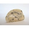 Vanilla black gray white beige marbled hair claw clip