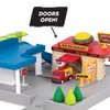 Driven by Battat – Gas Station & Drive-Thru Restaurant Playset – Toy Car Accessories for Kids – 5-Piece Set with Toy Food Truck – Toy Car Playset – 3 Years + – Pocket Dine & Drive Pit Stop (5pc)