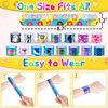 Slap Bracelets Kids Party Favors 48PCS Snap Bracelet Wrist Bands for Boys Girls Birthday Gift Treasure Box Classroom Rewards Goodie Bag Fillers Pinata Stuffers Xmas Easter Valentine Halloween Supplies