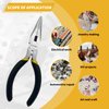 BOOSDEN Needle Nose Pliers 5 inch with Side Cutters, Small Needle Nose Pliers Mini, Long Needle Nose Pliers for Electronics, Jewelry Making, Side Cutting Pliers for Working in Tight Areas