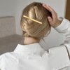 4 Pcs Metal Hair Clips French Hair Barrettes Flat Spring Clamps Strong Hold Vintage Hair Clips Snap Hair Accessories for Women Girls (Gold)