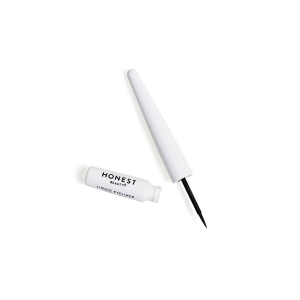 Honest Beauty Longlasting Vegan Liquid Eyeliner | Smudge + Flake Proof, Precise Application | Hypoallergenic, Plant-Derived, EWG Verified + Cruelty Free | Black, 0.058 fl oz