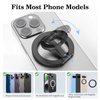 TDTOK Upgraded for Magsafe Magnetic Phone Ring Holder, Dual-Sided Magnet Cell Phone Grip Adjustable Finger Ring Kickstand Magnet Phone Holder Grip for iPhone, iPad, Android Smartphones