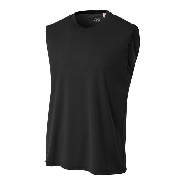A4 Men’s Cooling Performance Muscle Tank Top | Moisture-Wicking | XL | Black