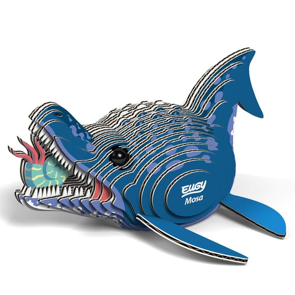 Eugy Mosasaurus Dinosaur 3D Puzzle, 25 Piece Eco-Friendly Educational Toy Puzzles for Boys, Girls & Kids Ages 6+