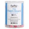 ForPro Mini Foam Board, Double-Sided Nail File, 280/400 Grit, 3.5” L x .5” W, Pink, 50-Count