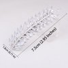 OBONNIE Silver Tone Sparkling Clear CZ Flower Leaf Bowknot Hair Barrette Clip for Bridal Women (Leaf)
