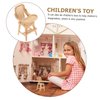 jojofuny Dollhouse Wooden High Chair, Miniature Highchair, Mini House Supplies, Mini Doll Furniture 1:12 Scale Desktop Chair Decoration Accessories