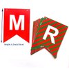 Red and Green Merry Christmas Banner, Christmas Bunting Garland Snowflake Party Supplies for Home Outdoor Indoor Holiday Fireplace Mantel