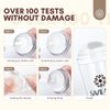 Saviland French Tip Nail Stamp -14PCS French Tip Nail Tool with Replaceable Stamper Head, Clear Silicone Nail Stamper kit French Nail Stamper with Scrapers for French Manicure Home DIY Nail Art Salon
