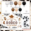 JOYMEMO My 2nd Rodeo Birthday Decorations Boy - Brown Cowboy Balloon Garland Arch Kit with This Ain't My First Rodeo Its My Second Birthday Backdrop, Number 2 Foil Balloon for Western Theme Party