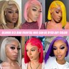GIRLOFDREAMS 13x4 Blonde 613 Bob Wig Human Hair Straight Lace Front Wigs Glueless 180 Density Pre Plucked with Baby Hair Brazilian Remy Short Hair Transparent Lace Frontal Wigs for Black Women