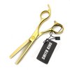 5.5 Inches Hair Cutting Scissors Set with Razor Combs Lether Scissors Case,Hair Cutting Shears Hair Thinning Shears for Personal and Professional (Gold)