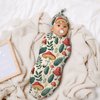 Jarverce Mushroom Swaddle Blanket, Colorful Unisex Baby Stuff, Soft Sleeping Bag Sack, Mushroom Baby Items Stuff