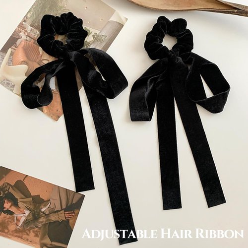 TOBATOBA Velvet Hair Bows for Women Girls Black Velvet Bow Hair Ribbon Bow Hair Clip, Scrunchies Hair Bows for Christmas Gift, Hair Barrette Ponytail Holder Hair Accessories for Women Toddler Girls