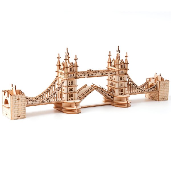 Rolife 3D Wooden Puzzles for Adults London Tower Bridge -113P Pieces Wood 3D Puzzle Architecture Model Craft Kits Birthday Gift for Teens/Adults Desk Decor