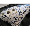 Exquisite Ceramic Ocarina Alto C, with artful blue and genuine gold curly ornate floral tendril. High temperature kiln treated. with PU leather dual zipper bag.