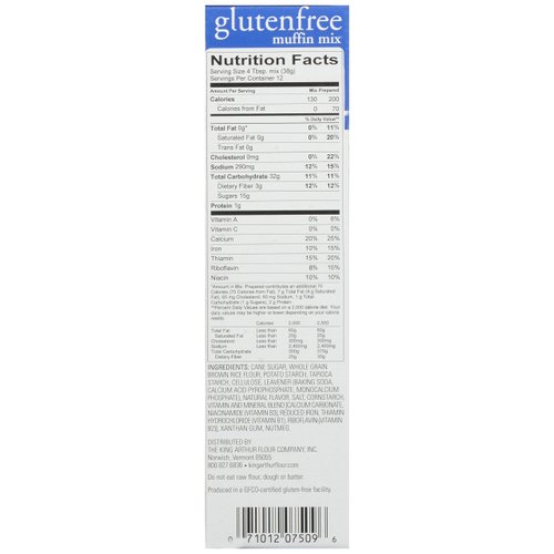 King Arthur Gluten Free Muffin Mix, 16 oz