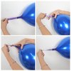 Chrome Blue Balloons, 50 PCS 10 Inch Double-Layered Metallic Royal Blue Balloons, Shiny Thick Chrome Metallic Dark Blue Latex Helium Balloons for Boys Men Birthday Graduation Party Decoration Supplies