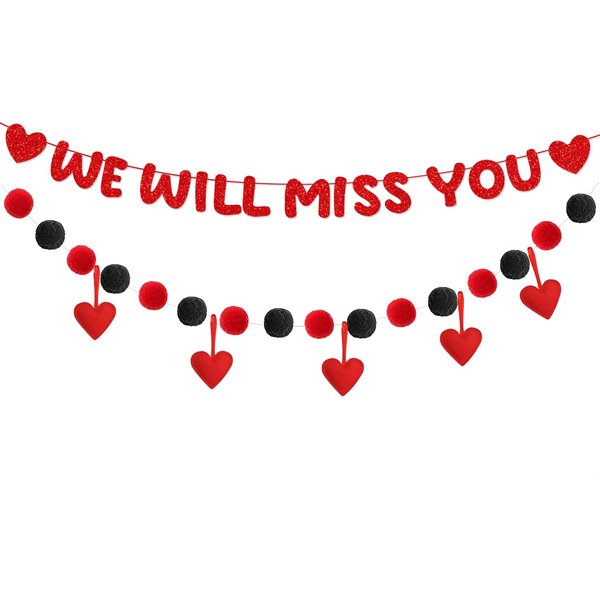 We Will Miss You Banner,Goodbye Party Banner Retirement Banner,Premium Going Away Party Decorations,Large Farewell Decor for Goodbye Parties Durable Fabric, Easy Hang Indoor Outdoor Use