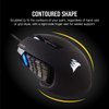 Corsair SCIMITAR RGB ELITE Gaming Mouse For MOBA, MMO - 18,000 DPI - 17 Progammable Buttons - iCUE Compatible - Black