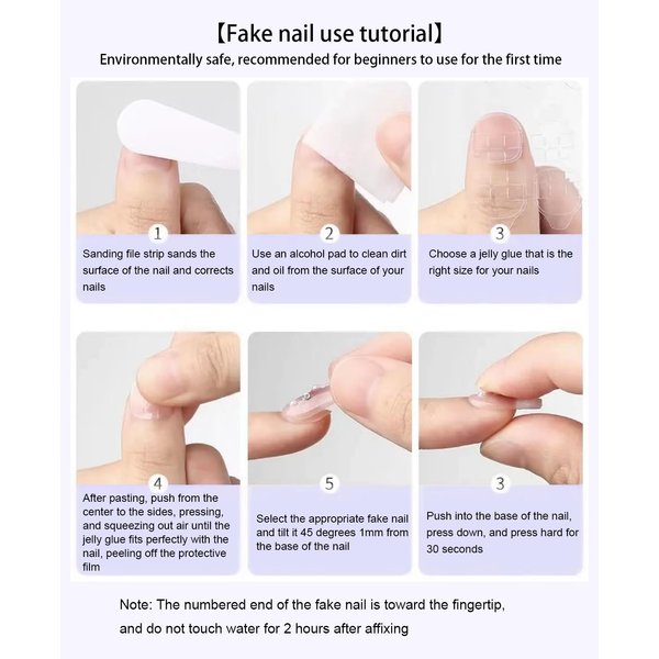 IFMOPETY Medium Pink Press on Nails - French Tip Press On Nails Almond，Natural Reusable Stick on Nails，Glue on Nails for Women Reusable Full Cover Nails in 12 Sizes - 24 Fake Nails Kit, Pink