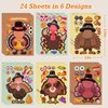 24 Sheets Thanksgiving Make-A-Turkey Stickers for Kids, Thanksgiving Crafts DIY Party Favors, Fall Goodie Bag Stuffers Friendsgiving Gifts Activities Decorations Stickers Classroom Prizes/Games/Toys