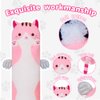 Sausudols Long Cat Plush Body Pillow, Cute Cat Plush Toy Pillows with Wings, Stuffed Animals Kitten Soft Plushies Gifts for Kids Girls Girlfriend(Pink, 19.6in/50cm)