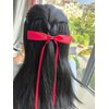 SINNKY 12 PCS Hair Bows for Women, Hair Ribbon with Long Tail Riboon Hair Clips for Women Girls, Hair Barrettes with Bow Accessorie Clips
