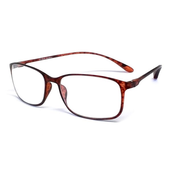 Calabria 720 Flexie Round Square Reading Glasses +2.25 Tortoise Men/Women Bendable One Power Readers Flexible TR90 Frame