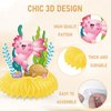 9Pcs Axolotl Theme Honeycomb Centerpieces - Axolotl Birthday Party Decorations Reptile Animals Axolotl Table Decor for Kids Girls Boys Birthday Baby Shower Party Supplies