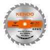 KENDO 1-Pack 10 Inch 40T Carbide-Tipped Circular Saw Blade with 5/8 Inch Arbor, Professional ATB Finishing Woodworking Miter/Table Saw Blades for Plywood, Laminate, Ripping Wood