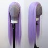 zigzag hair Light Purple Wig Long Straight Light Purple Lavender Synthetic Lace Front Wigs Pre Plucked with Natural Hairline for Fashion Women Heat Resistant Glueless Synthetic Lace Wig (Light Purple)