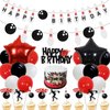 41Pcs Bowling Birthday Party Decorations Set, Happy Birthday Bowling Banner Garlands Foil Balloon, Glitter Bowling Cake Topper Strike Up the Fun Party Supplies