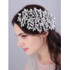 JWICOS Crystal Bride Wedding Hair Comg Bridal Hair Comb Hair Clip Flower Wedding Hair Accessories for Women and Girls (Silver)