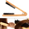 Cimenn Professional Hairdressing Comb Double Brushes Wooden Anti-static Hair Straightener Tool