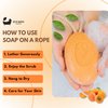 Eco Bath London Apricot Soap on a Rope 220g- Luxury Eco-Friendly Apricot Soap Bar, Scented Body Wash Bar with Shea Butter, Natural Shower Gel Bar for Smooth and Hydrated Skin