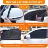2pcs Car Front Window Sunshade, Breathable Mesh Car Window Screen Streched up to 40", for Car Night Camping, Privacy Shade