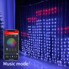 Avatar Controls Curtain Lights Year Round Lights, Programmable & Music-Sync Animated LED Curtain String Lights, 400 LED 6.2ft RGB Fairy Light APP Remote Control for Bedroom Wall Backdrop Yard Decor