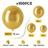 EMART 100pcs Metallic Gold Balloons 12 Inch with Ribbon, Latex Party Balloons Helium Quaility for Birthday, Wedding, Baby Shower, Balloon Garland Arch, Graduation, Christmas Decor