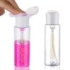 Push Down Pump Dispenser 2 Pack 3.4oz TSA Approved Nail Polish Remover Pump Dispenser Refillable Makeup Remover Dispenser Empty Plastic Pump Bottle for Micellar Water Makeup Remover Nail Art