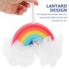 Healvian Loofah Sponge Portable Baby Sponge Rainbow Shaped Bath Scrubber Household Body Scrubber Body Scrubber Balls Shower Mesh for Kids Adults Exfoliating Bath Sponge