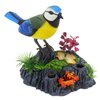 Tipmant Cute Electronic Birds Toys Pets Simulation Realistic Move Chirp Electric Office Home Desk Decor Decoration Kids Birthday Gifts (Blue & Yellow)