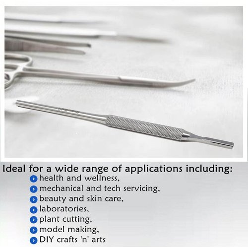 Premium Quality Round Scalpel Handle #3, Stainless Steel (Fits Size 9-16 Scalpel Blades)