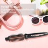 AmoVee Mini Curling Iron Travel Hair Brush Anti-Scald Curling Wand Ceramic Tourmaline Hot Brush 3/4 Inch Barrel for Short Hair