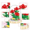 Dookok Flower Bouquet Building Set, Mini Bricks Building Blocks Artificial Flowers, DIY Decoration Home, 684 Pieces Botanical Collection Building Toys for Adult Kids Gift, Rose