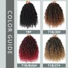 Curly Faux Locs Crochet Hair 8 Packs New Goddess Locs Crochet Braids Hair 12inch Red River Locs Crochet Hair with Curly Synthetic Hair Extensions (12" 8Packs 1B/BUG#)